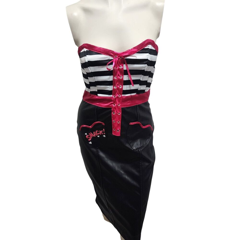 Unique Vintage Betty and Veronica Comicbook Popart Strapless Dress Wmns SZ 10/12